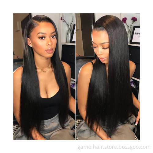 Virgin Human Hair Brazilian Extension Transparent Lace Front Wig Glueless Cheap Natural Hair Hd Full Lace Frontal Closure Wig